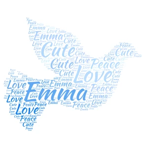 # Emma word cloud art