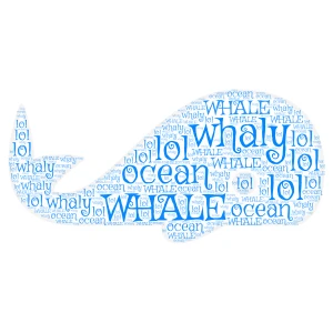 Ocean Whale  word cloud art