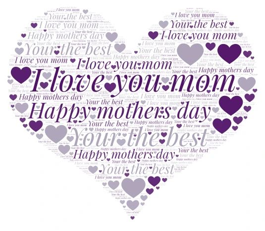 mom word cloud art