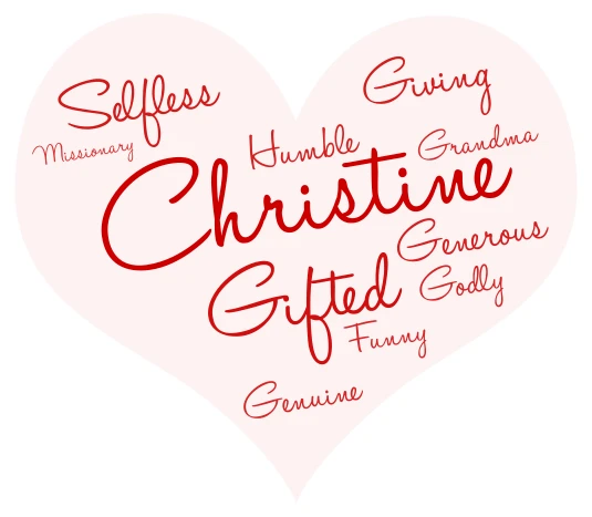 Christine Untitled word cloud art