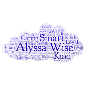 Alyssa Wise word cloud art