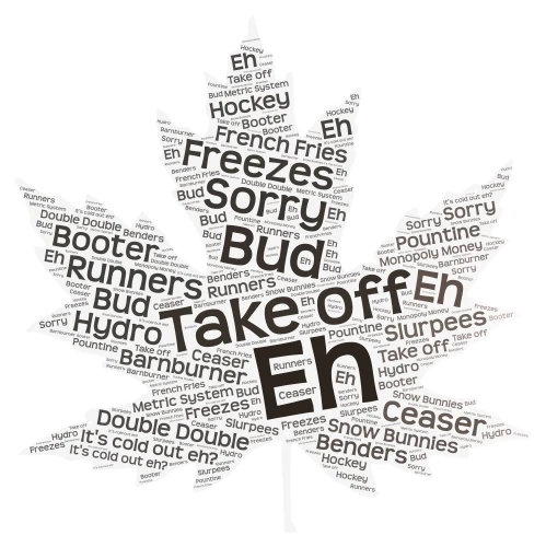 Canada word cloud art