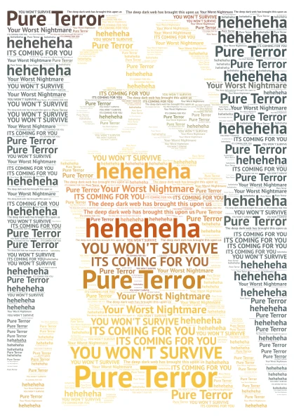 The Deep Dark Web's Gift word cloud art
