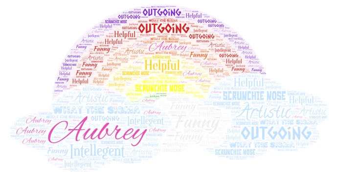 Aubrey word cloud art