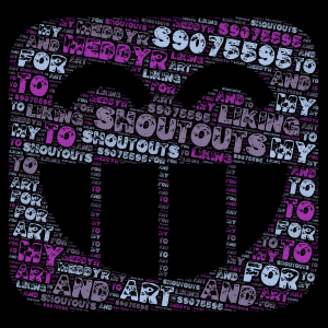 Shoutouts To S9075595 And MeddyR. word cloud art