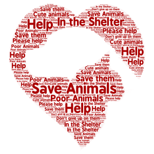 Save the animals! word cloud art