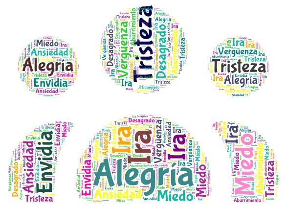 Emociones word cloud art