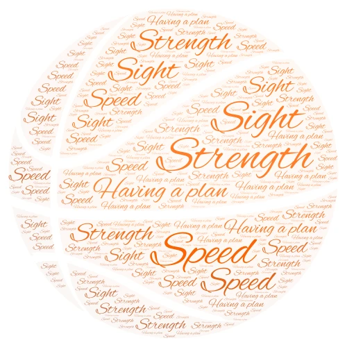 Basketball word cloud art