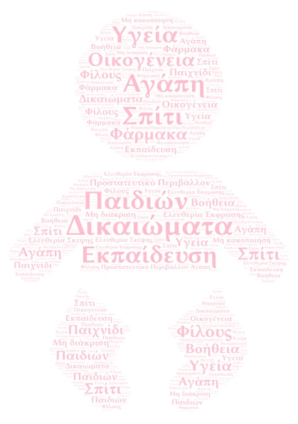 Τα δικαιώματα των παιδιών word cloud art