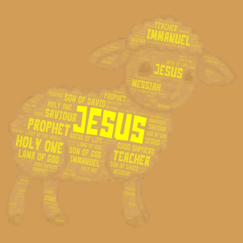 jesus has many names word cloud art