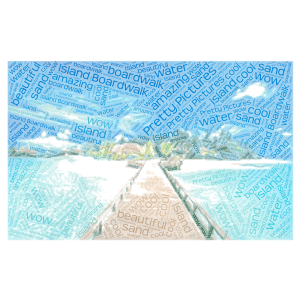 Pretty Pictures Series #9: Island Boardwalk word cloud art