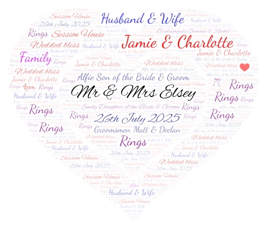 Jamie Charlotte word cloud art