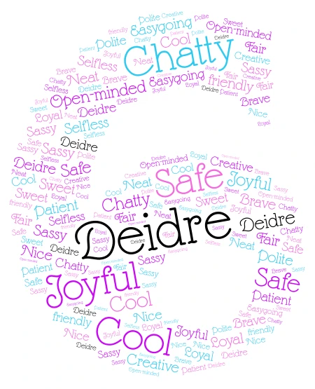 Deidre word cloud art