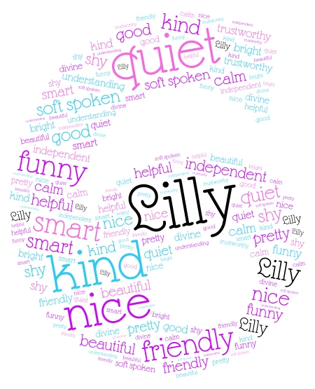 Lilly word cloud art