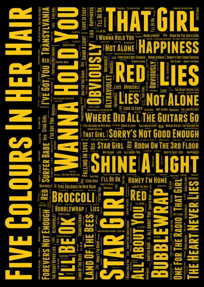 Song List word cloud art