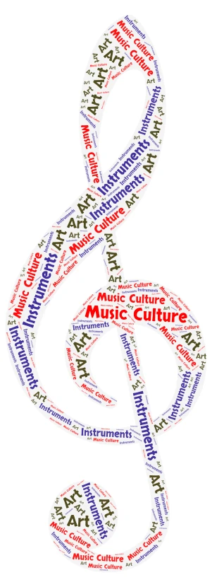 MUSIC word cloud art