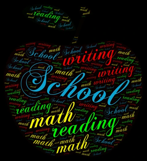 school word cloud art