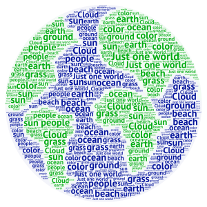 There is only one world word cloud art