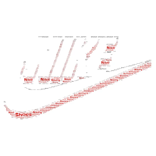 Nike word cloud art
