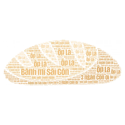 bánh mì word cloud art