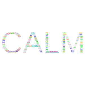 Ways To Be CALM/Calm Down word cloud art
