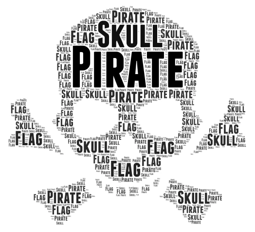 Pirate of the Caribbean word cloud art