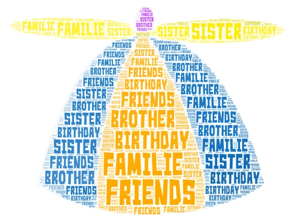 birthday hat    word cloud art