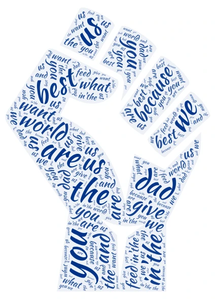 we love you dad word cloud art