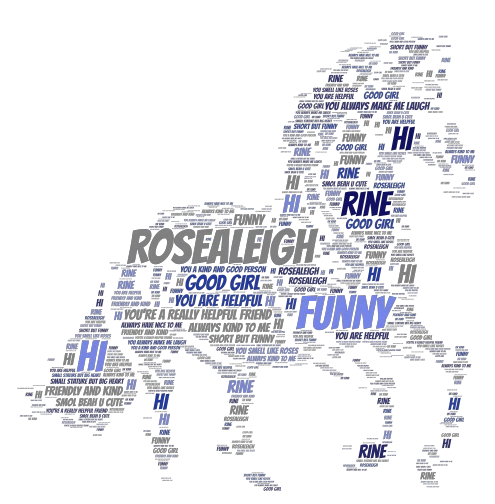 Rosealeigh word cloud art