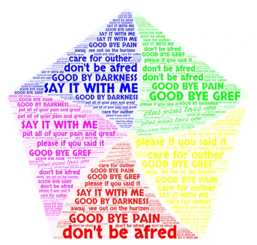 for people who are sad word cloud art