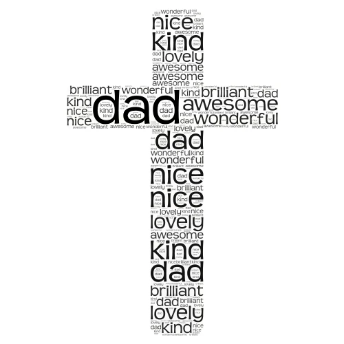 dad word cloud art