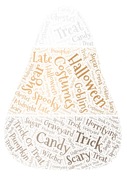 Halloween word cloud art