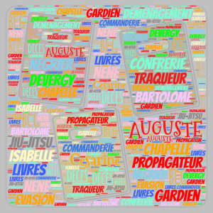 the book : Autodafeurs word cloud art