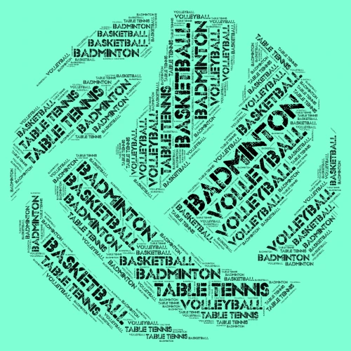 Volleyball  word cloud art