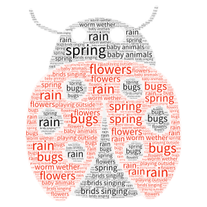 Spring word cloud art