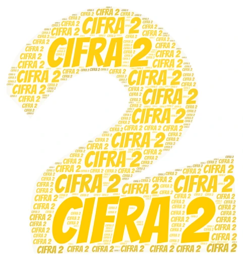 Cifra 2 word cloud art