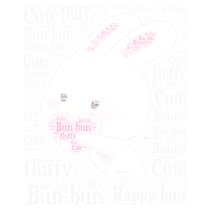 Bun Bun (∩^o^)⊃━☆ word cloud art