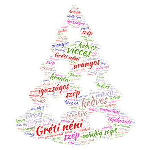 Gréti néni word cloud art