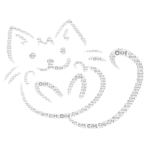 I CALL THIS: OOF CAT word cloud art
