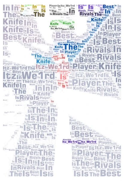 Best Knife Player In Rivals(Itz_We1rd) word cloud art