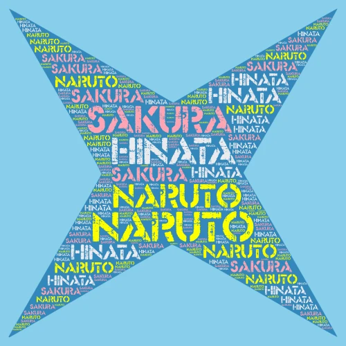 Naruto tribute  word cloud art