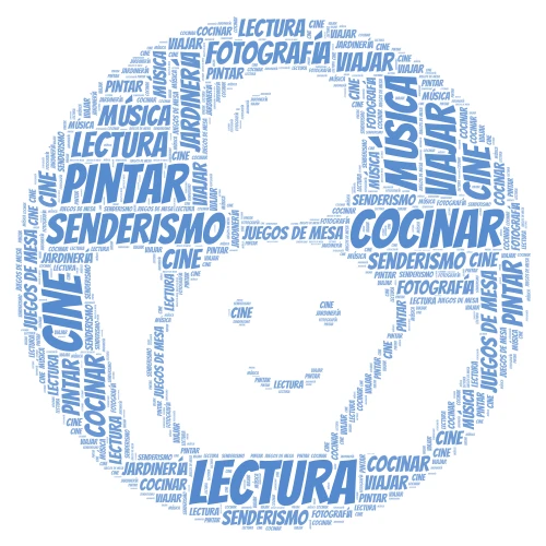 Actividades Ocio Recreativas word cloud art