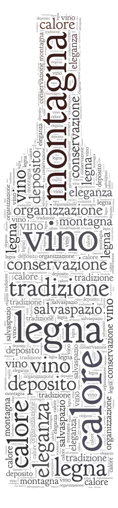 Bottiglia vino word cloud art
