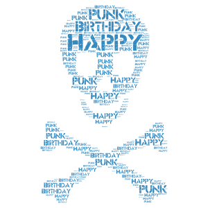 punk word cloud art