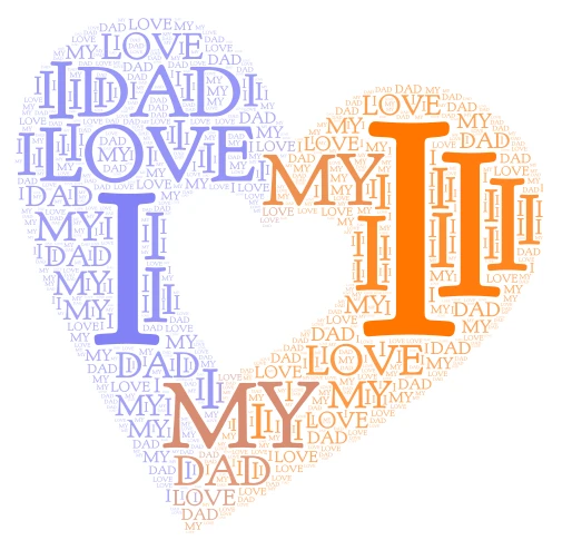 LOVE word cloud art