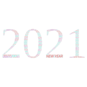 YAY (almost) 2021!!! word cloud art