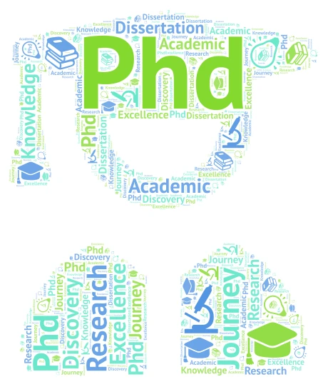 PhD Journey word cloud art