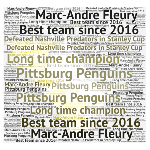 Pittsburgh Penguins word cloud art