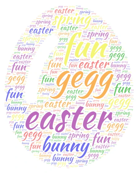 easter word cloud art