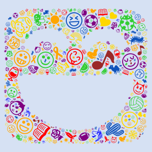 emoji time! word cloud art